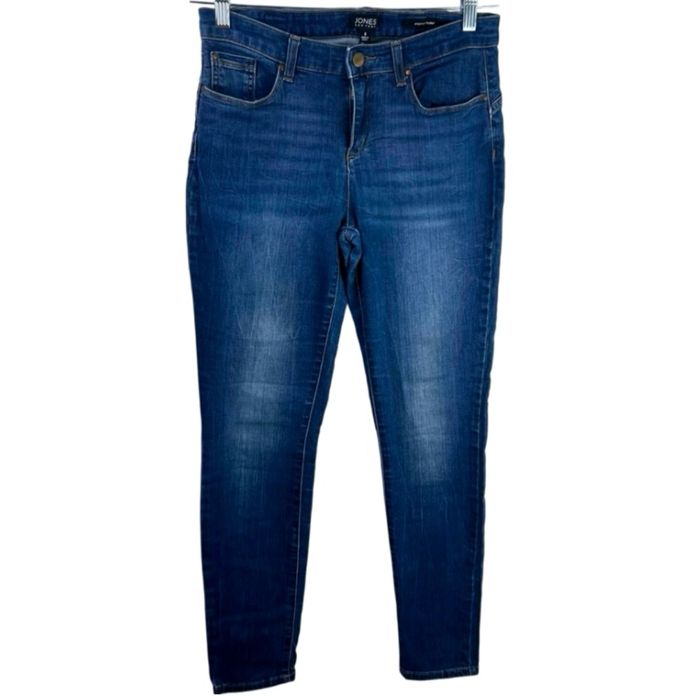 Jones New York Madison Skinny Jeans Blue Denim Mid Rise Stretch Size 6